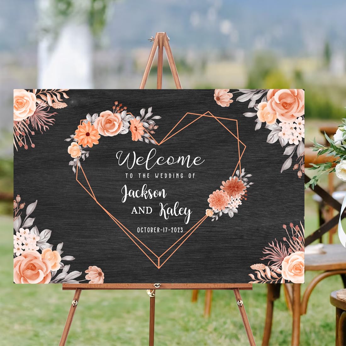 Amazon.com: Personalized Name Wedding Welcome Sign Wooden Poster